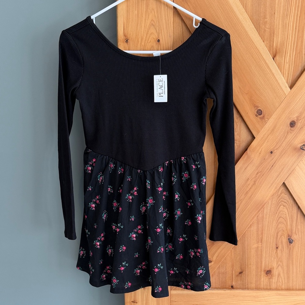 The Children's Place Black Floral Dress